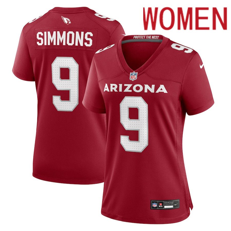 Women Arizona Cardinals 9 Isaiah Simmons Nike Cardinal Home Game NFL Jersey